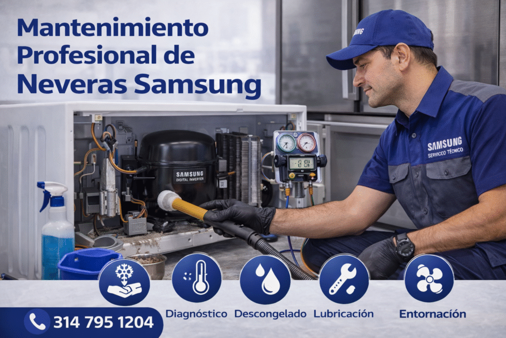 alt:"mantenimiento de neveras samsung cali"
